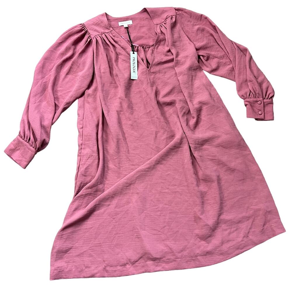 Prologue Women's Pink Balloon Long Sleeve Knee-Length Dress - Size XL - NWT